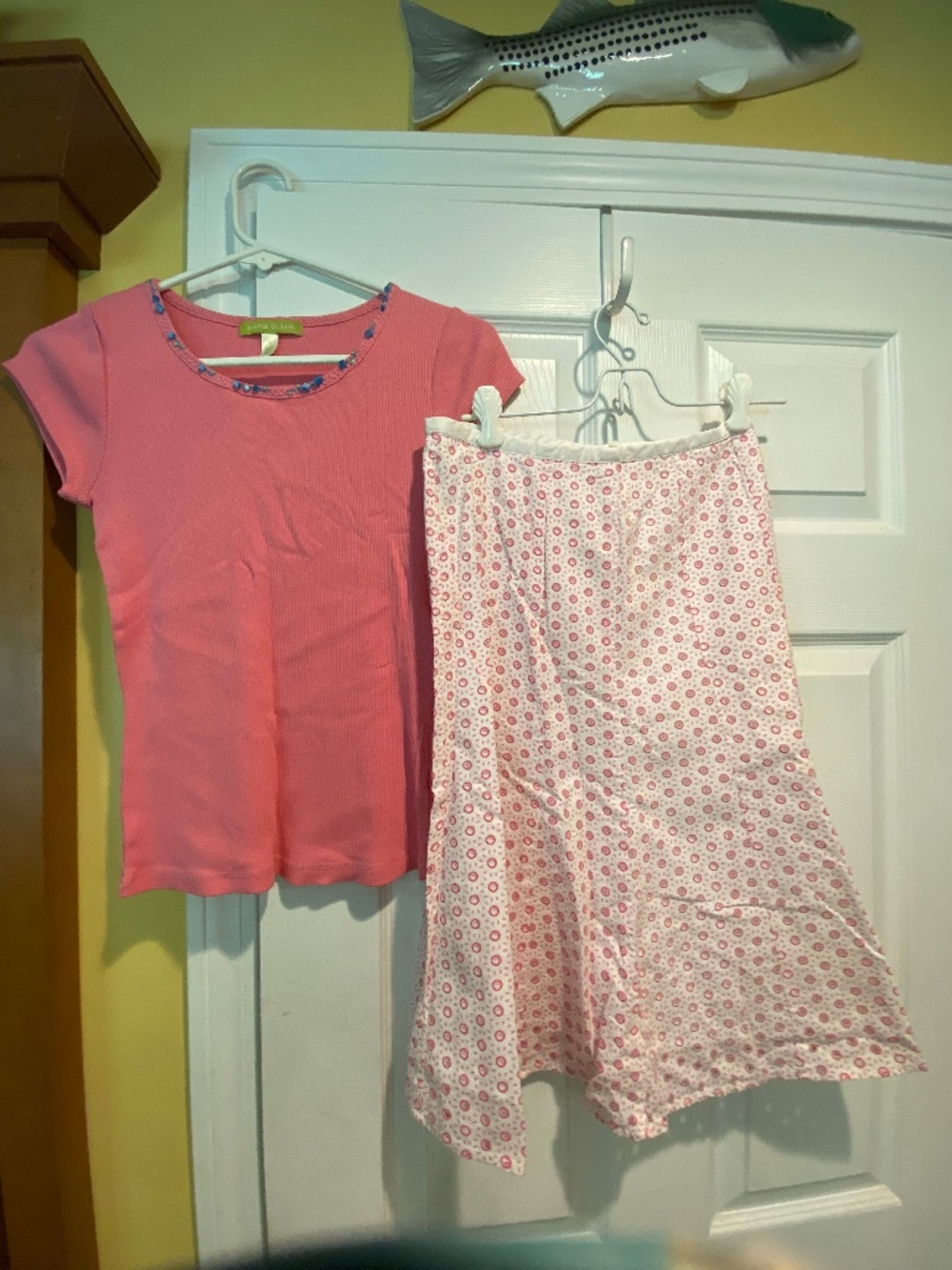 Sigrid Olsen S Top + Eyelet Size 2 Skirt Set in Summery Pinks